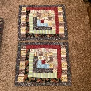 Pillow Shams Pair standard Quilted Colorado Lodge